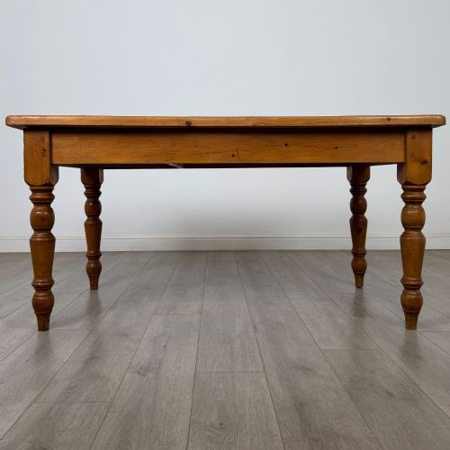 ANTIQUE 20TH CENTURY PINE FARMHOUSE DINING TABLE - ADDITIONAL PHOTO 1