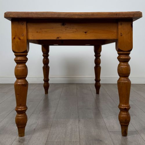 ANTIQUE 20TH CENTURY PINE FARMHOUSE DINING TABLE - ADDITIONAL PHOTO 3