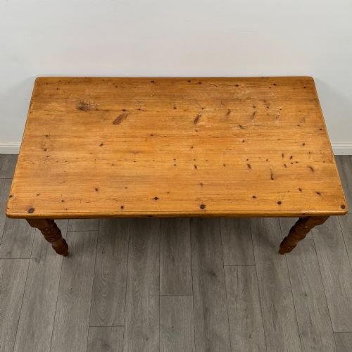 ANTIQUE 20TH CENTURY PINE FARMHOUSE DINING TABLE - ADDITIONAL PHOTO 10