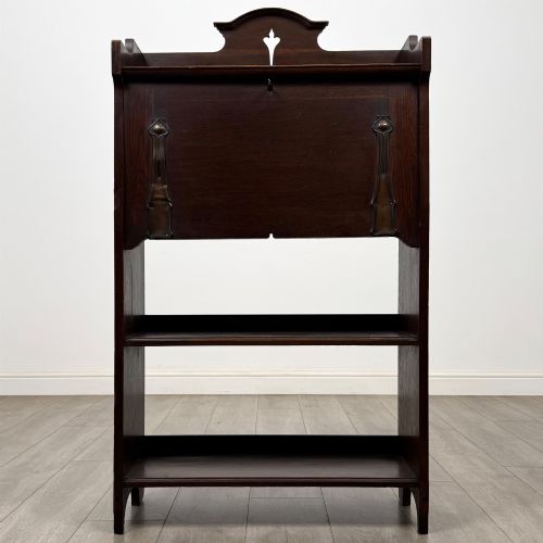 ANTIQUE 20TH CENTURY ART NOUVEAU STYLE BUREAU IN MAHOGANY - ADDITIONAL PHOTO 1