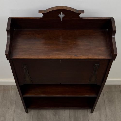 ANTIQUE 20TH CENTURY ART NOUVEAU STYLE BUREAU IN MAHOGANY - ADDITIONAL PHOTO 10