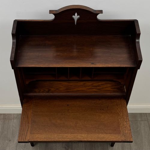 ANTIQUE 20TH CENTURY ART NOUVEAU STYLE BUREAU IN MAHOGANY - ADDITIONAL PHOTO 11