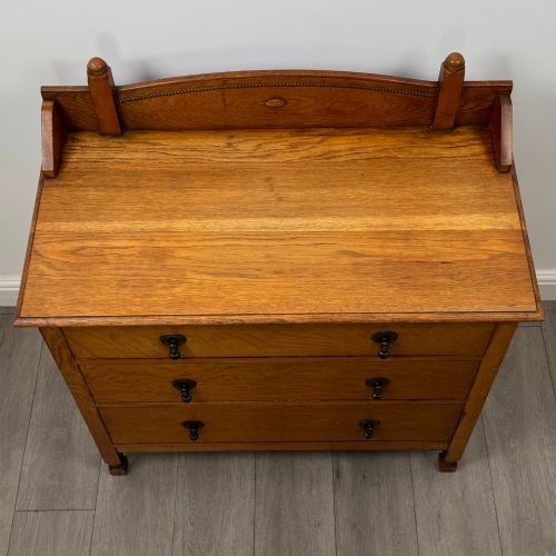 ANTIQUE 20TH CENTURY EDWARDIAN CHEST OF DRAWERS IN OAK - ADDITIONAL PHOTO 8