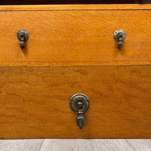 ANTIQUE 20TH CENTURY EDWARDIAN CHEST OF DRAWERS IN OAK - ADDITIONAL PHOTO 10