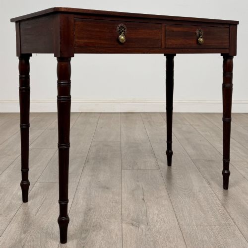 ANTIQUE 18TH CENTURY GEORGIAN WRITING TABLE IN MAHOGANY - ADDITIONAL PHOTO 7