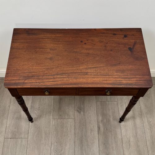 ANTIQUE 18TH CENTURY GEORGIAN WRITING TABLE IN MAHOGANY - ADDITIONAL PHOTO 8