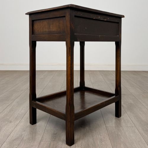 ANTIQUE 20TH CENTURY EDWARDIAN SIDE TABLE IN OAK - ADDITIONAL PHOTO 3
