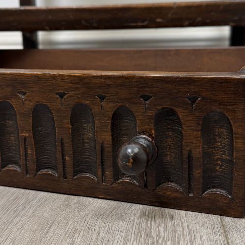 ANTIQUE 20TH CENTURY EDWARDIAN SIDE TABLE IN OAK - ADDITIONAL PHOTO 10