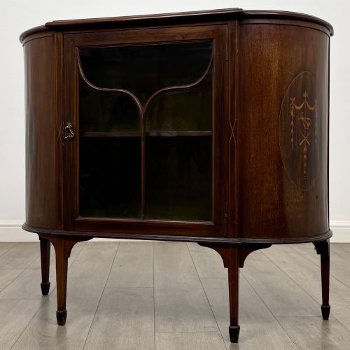 ANTIQUE 20TH CENTURY EDWARDIAN DISPLAY CABINET IN MAHOGANY - ADDITIONAL PHOTO 2