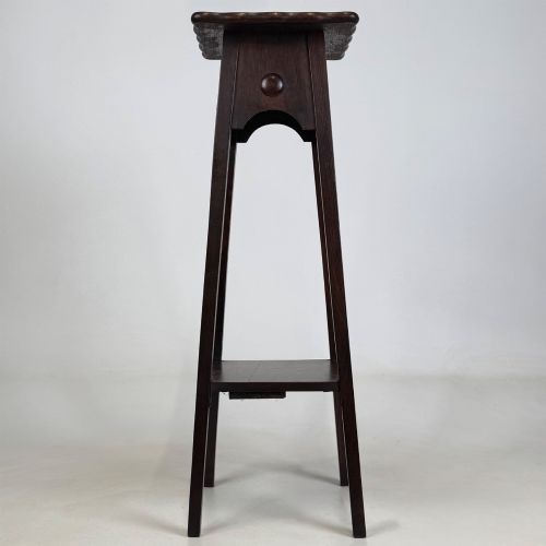 ANTIQUE 20TH CENTURY EDWARDIAN PLANT STAND IN OAK - ADDITIONAL PHOTO 2