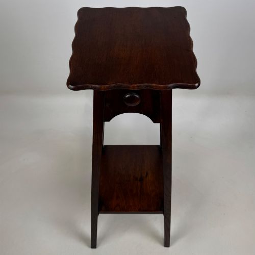 ANTIQUE 20TH CENTURY EDWARDIAN PLANT STAND IN OAK - ADDITIONAL PHOTO 6