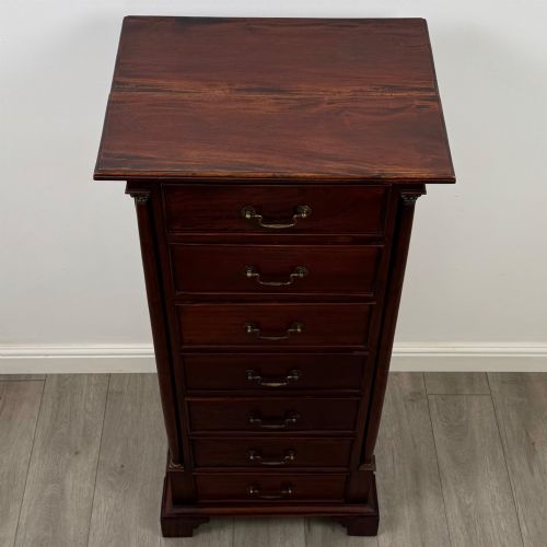 ANTIQUE 20TH CENTURY NARROW CHEST OF DRAWERS IN MAHOGANY - ADDITIONAL PHOTO 8