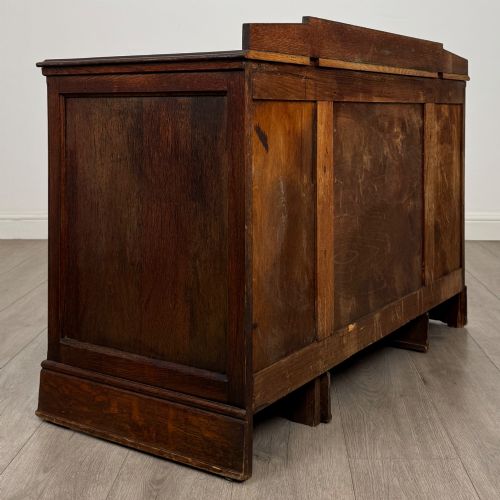 ANTIQUE 20TH CENTURY CARVED EDWARDIAN DESK IN OAK - ADDITIONAL PHOTO 4