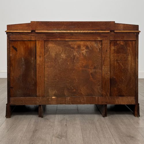 ANTIQUE 20TH CENTURY CARVED EDWARDIAN DESK IN OAK - ADDITIONAL PHOTO 5