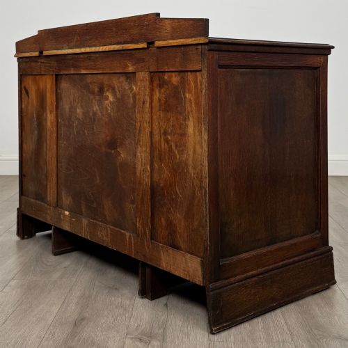 ANTIQUE 20TH CENTURY CARVED EDWARDIAN DESK IN OAK - ADDITIONAL PHOTO 6