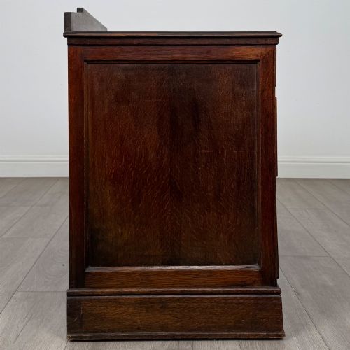ANTIQUE 20TH CENTURY CARVED EDWARDIAN DESK IN OAK - ADDITIONAL PHOTO 7