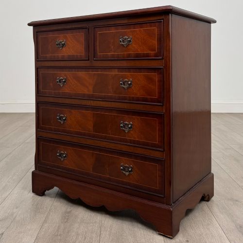 ANTIQUE 20TH CENTURY INLAID CHEST OF DRAWERS IN MAHOGANY - ADDITIONAL PHOTO 1