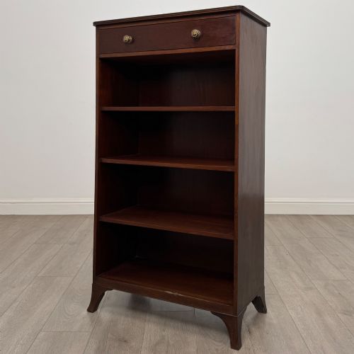 ANTIQUE 19TH CENTURY REGENCY OPEN BOOKCASE IN MAHOGANY - ADDITIONAL PHOTO 2