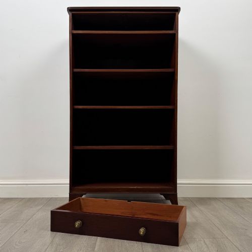 ANTIQUE 19TH CENTURY REGENCY OPEN BOOKCASE IN MAHOGANY - ADDITIONAL PHOTO 10