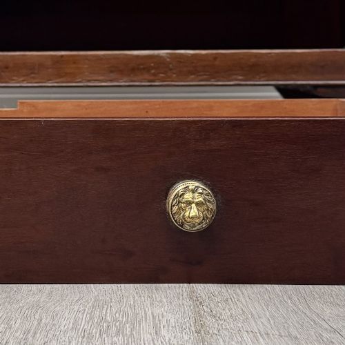 ANTIQUE 19TH CENTURY REGENCY OPEN BOOKCASE IN MAHOGANY - ADDITIONAL PHOTO 11