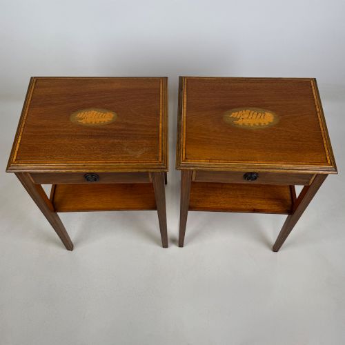 ANTIQUE 20TH CENTURY PAIR OF BEDSIDE CABINETS IN MAHOGANY - ADDITIONAL PHOTO 11