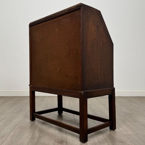 ANTIQUE 20TH CENTURY JACOBEAN STYLE BUREAU IN OAK - ADDITIONAL PHOTO 6