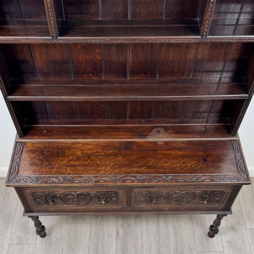 ANTIQUE 19TH CENTURY VICTORIAN CARVED OAK WELSH DRESSER - ADDITIONAL PHOTO 8