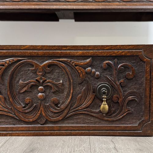 ANTIQUE 19TH CENTURY VICTORIAN CARVED OAK WELSH DRESSER - ADDITIONAL PHOTO 10