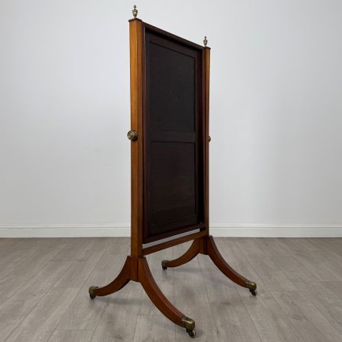 ANTIQUE 20TH CENTURY EDWARDIAN CHEVAL MIRROR IN MAHOGANY - ADDITIONAL PHOTO 3