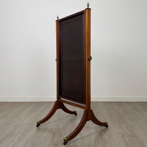 ANTIQUE 20TH CENTURY EDWARDIAN CHEVAL MIRROR IN MAHOGANY - ADDITIONAL PHOTO 5