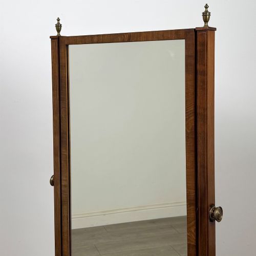 ANTIQUE 20TH CENTURY EDWARDIAN CHEVAL MIRROR IN MAHOGANY - ADDITIONAL PHOTO 11