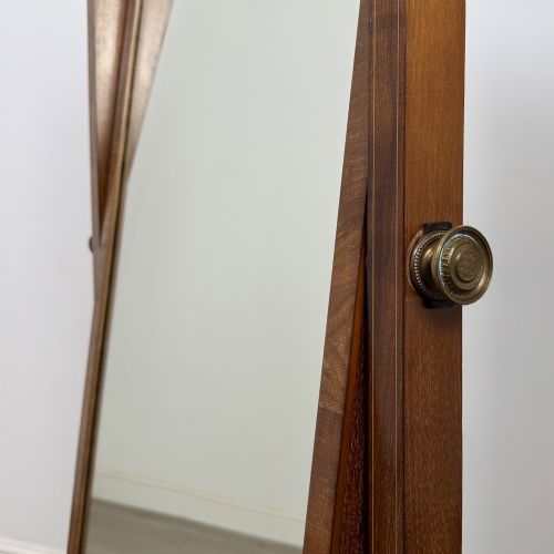 ANTIQUE 20TH CENTURY EDWARDIAN CHEVAL MIRROR IN MAHOGANY - ADDITIONAL PHOTO 12