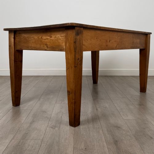 ANTIQUE 19TH CENTURY LARGE FARMHOUSE WRITING TABLE IN PINE - ADDITIONAL PHOTO 3