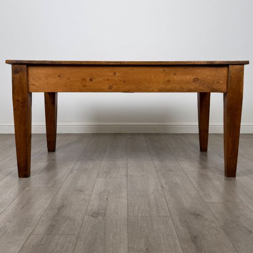 ANTIQUE 19TH CENTURY LARGE FARMHOUSE WRITING TABLE IN PINE - ADDITIONAL PHOTO 4