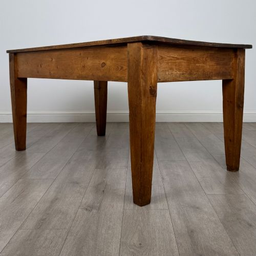 ANTIQUE 19TH CENTURY LARGE FARMHOUSE WRITING TABLE IN PINE - ADDITIONAL PHOTO 5