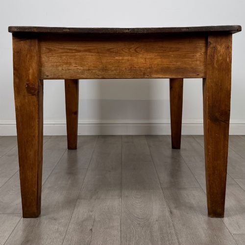 ANTIQUE 19TH CENTURY LARGE FARMHOUSE WRITING TABLE IN PINE - ADDITIONAL PHOTO 6