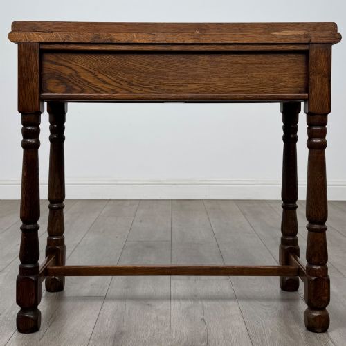 ANTIQUE 20TH CENTURY EDWARDIAN SIDE TABLE IN OAK - ADDITIONAL PHOTO 4