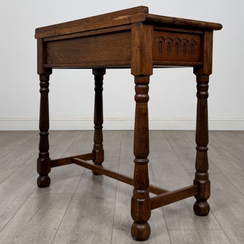 ANTIQUE 20TH CENTURY EDWARDIAN SIDE TABLE IN OAK - ADDITIONAL PHOTO 5