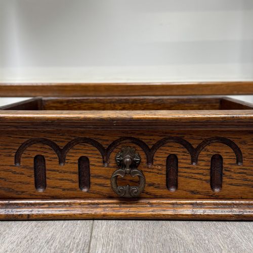 ANTIQUE 20TH CENTURY EDWARDIAN SIDE TABLE IN OAK - ADDITIONAL PHOTO 10