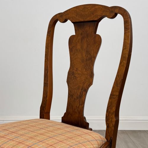 ANTIQUE 20TH CENTURY SET OF 8 DINING CHAIRS IN BURR WALNUT - ADDITIONAL PHOTO 4
