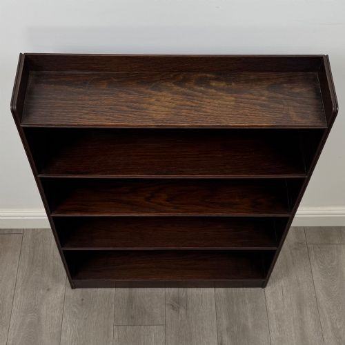 ANTIQUE 20TH CENTURY EDWARDIAN OPEN BOOKCASE IN OAK - ADDITIONAL PHOTO 9