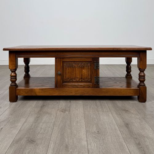 antique 20th century carved oak coffee table - CATEGORY: ANTIQUE TABLES - DATED EDWARDIAN