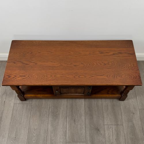 ANTIQUE 20TH CENTURY CARVED OAK COFFEE TABLE - ADDITIONAL PHOTO 9