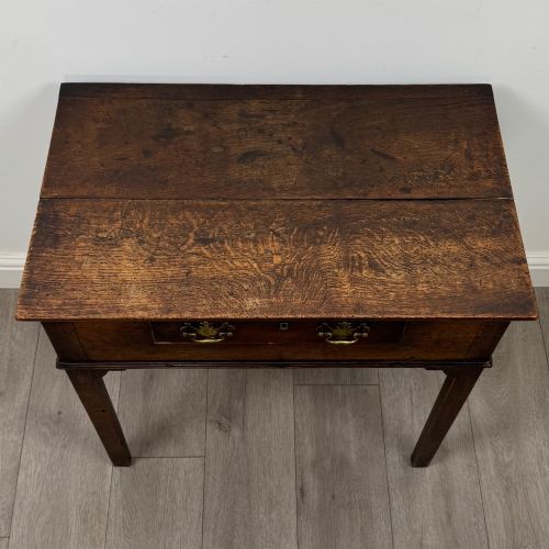 ANTIQUE 18TH CENTURY GEORGIAN SIDE TABLE IN OAK - ADDITIONAL PHOTO 8