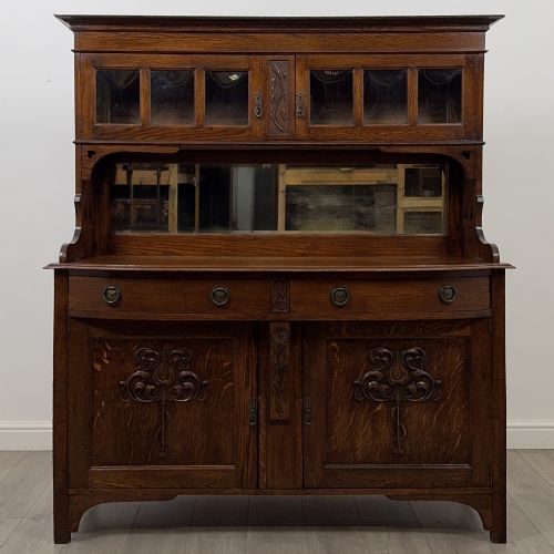ANTIQUE 20TH CENTURY FINE QUALITY ARTS CRAFTS SIDEBOARD IN OAK