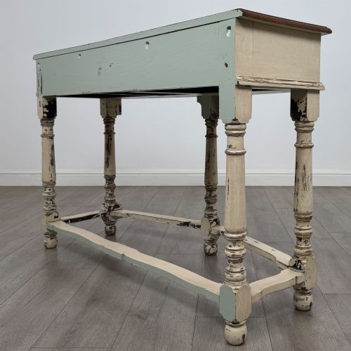 ANTIQUE 20TH CENTURY COUNTRY HOUSE STYLE CONSOLE TABLE IN OAK - ADDITIONAL PHOTO 5