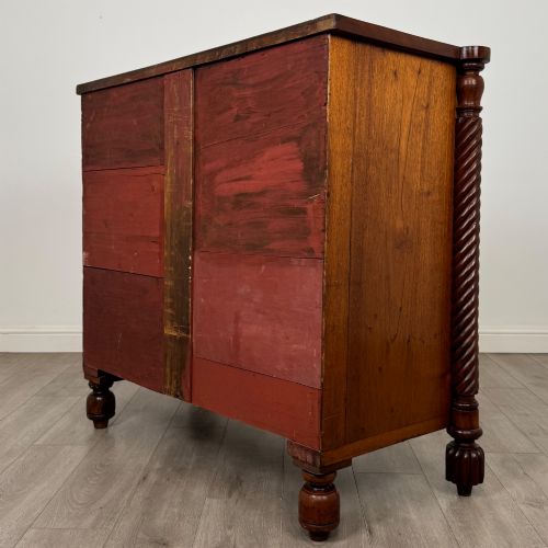 ANTIQUE 19TH CENTURY REGENCY CHEST OF DRAWERS IN MAHOGANY - ADDITIONAL PHOTO 5