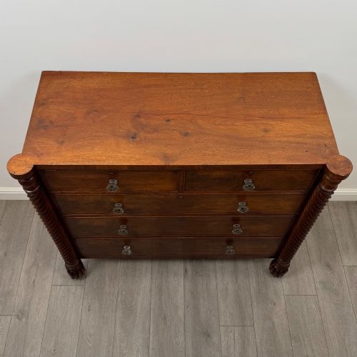 ANTIQUE 19TH CENTURY REGENCY CHEST OF DRAWERS IN MAHOGANY - ADDITIONAL PHOTO 8