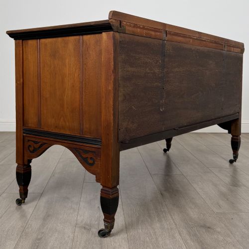ANTIQUE 20TH CENTURY LOW SIDEBOARD IN MAHOGANY - ADDITIONAL PHOTO 4