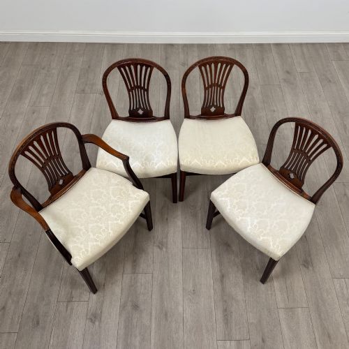 ANTIQUE 19TH CENTURY SET OF 8 HEPPLEWHITE STYLE DINING CHAIRS - ADDITIONAL PHOTO 7
